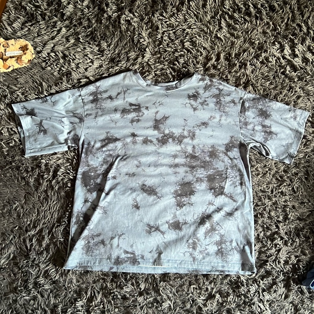 Grey and Black Tye Dye Baggy Tee